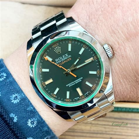 rolex milgauss verde|rolex milgauss price chart.